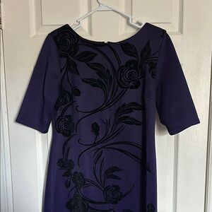 Ronni Nicole Elegant Purple Floral Dress